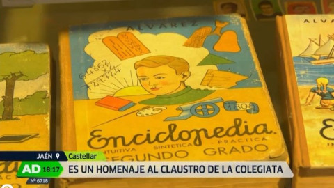 Así era el colegio en el siglo pasado - visita al aula de la Colegiata de Santiago