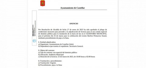 Licitación Barra Bar Iberfest