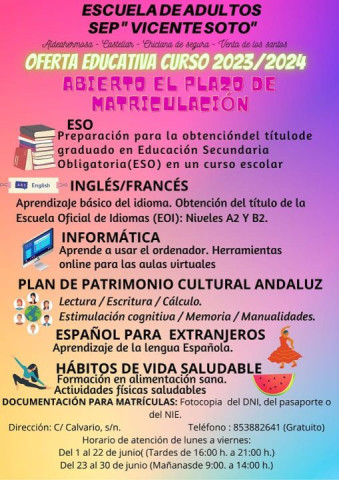 Oferta Educativa - Escuela de Adultos Vicente Soto de Castellar