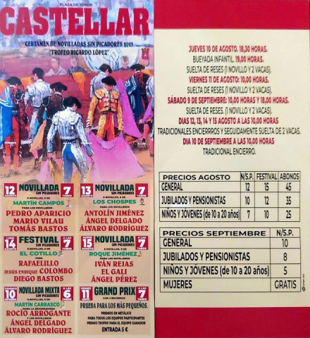 Venta anticipada de entradas para los festejos taurinos de las fiestas patronales 2023