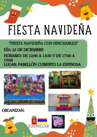 Fiesta navideña de hinchables
