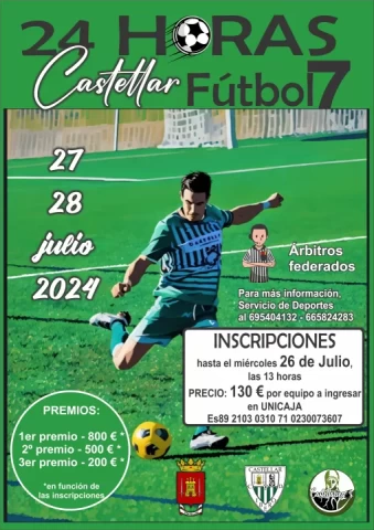 24 horas fútbol 7 - 27 y 28 de Julio 2024