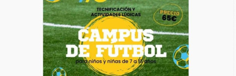 Campus de fútbol para niños y niñas de 7 a 13 años